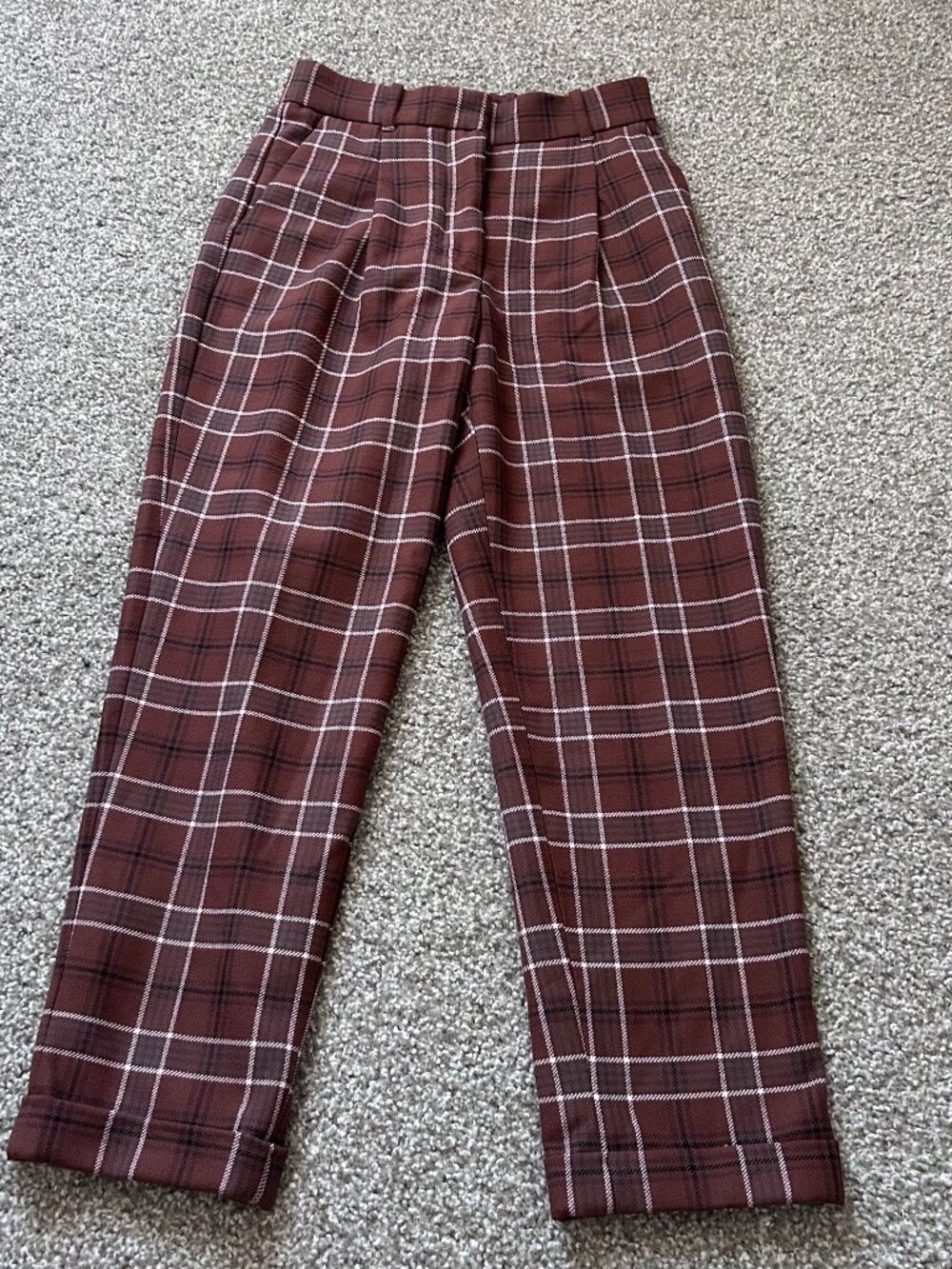 Aritzia Wilfred Plaid Pleated Trousers Size 4